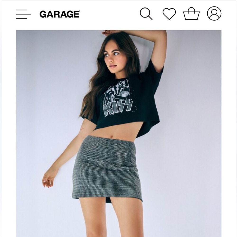Garage sparkly miniskirt